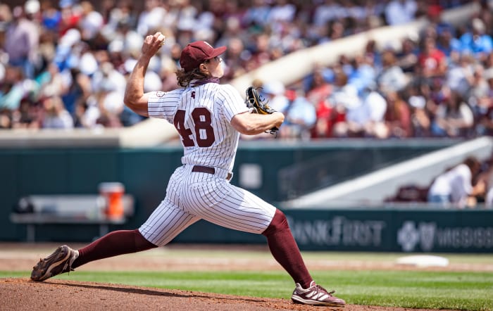 Mississippi State pitcher Houston Harding has been strong out of the bullpen of late for the Bulldogs. (Photo courtesy of Mississippi State athletics)